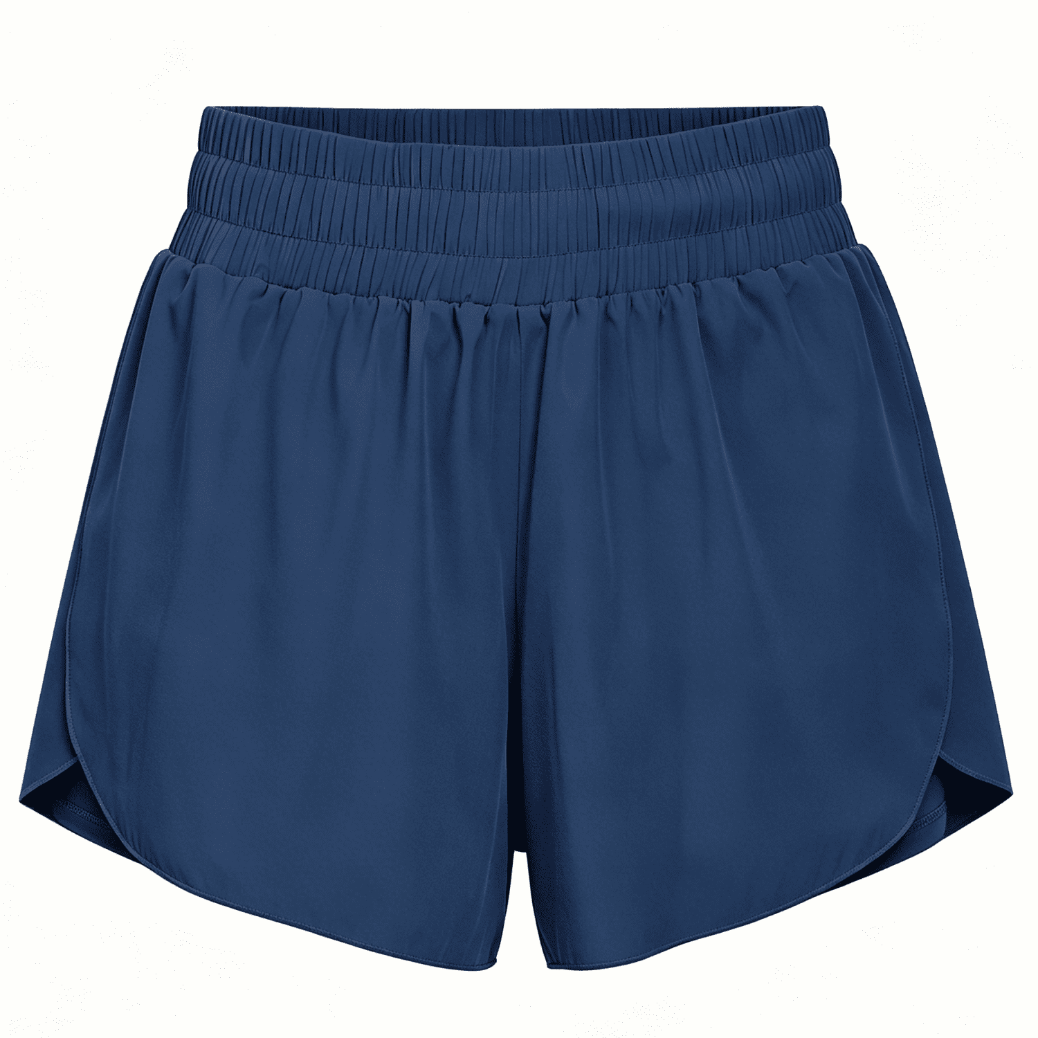 NELEUS Womens 2 in 1 Workout Yoga Shorts for Athletic Gym Running Casual Summer Short with Pocket,Navy Blue,US Size L
