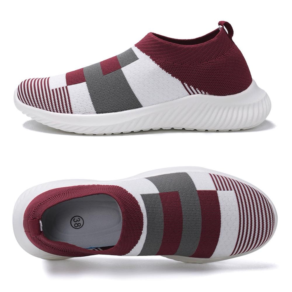 Ablanczoom Womens Sneakers Running Shoes Slip-on Fitness Sports Walking Tennis Flats