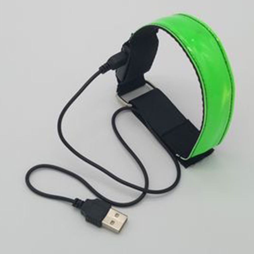 Running Light for Runners (2 Pack) Rechargeable LED Armband Reflective Running Gear, LED Light Up Band for Joggers Bikers Walkers