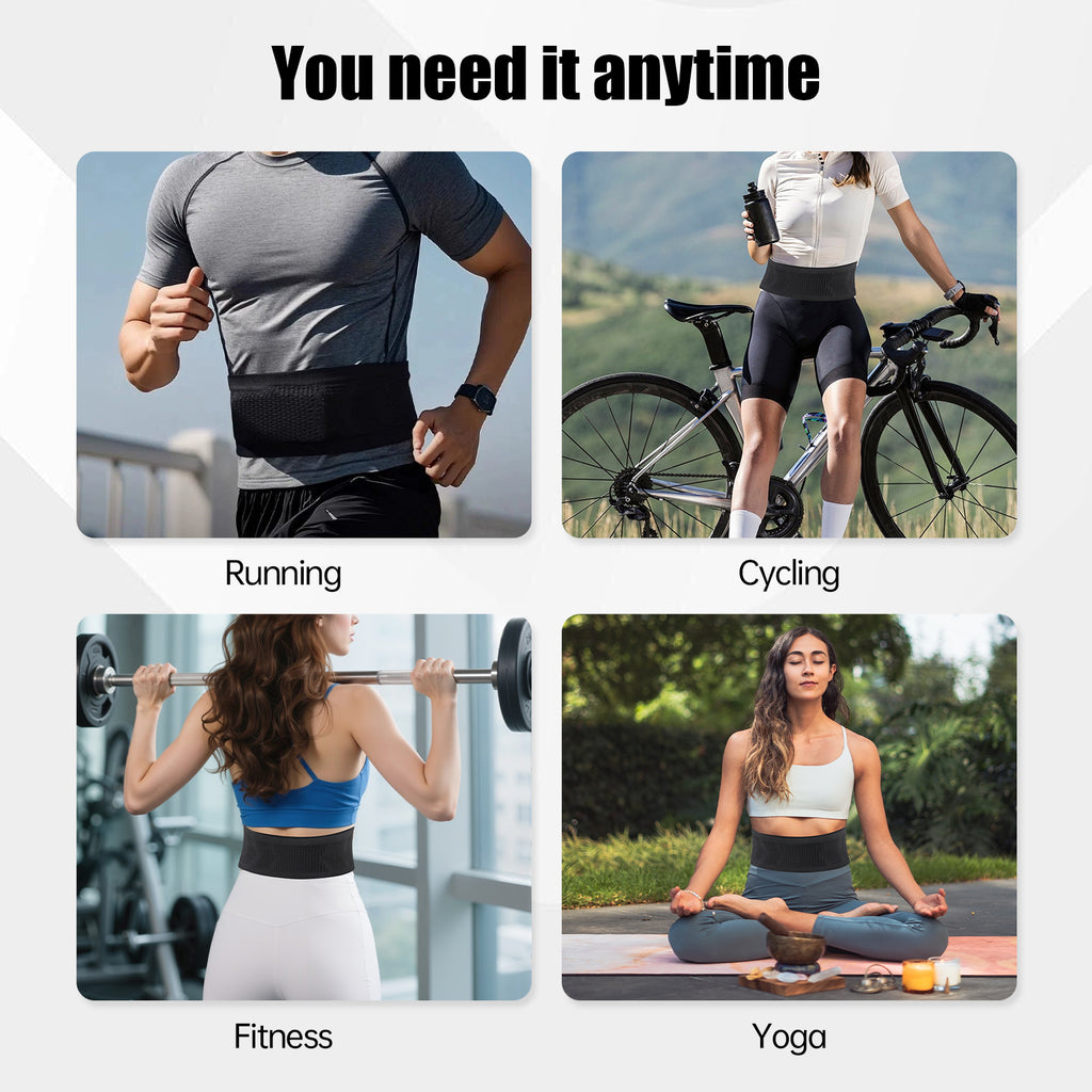 Running Belt for Women 360° Flip Belt - Nylon 3D Mesh Expandable Runners Belt for Gym Hiking