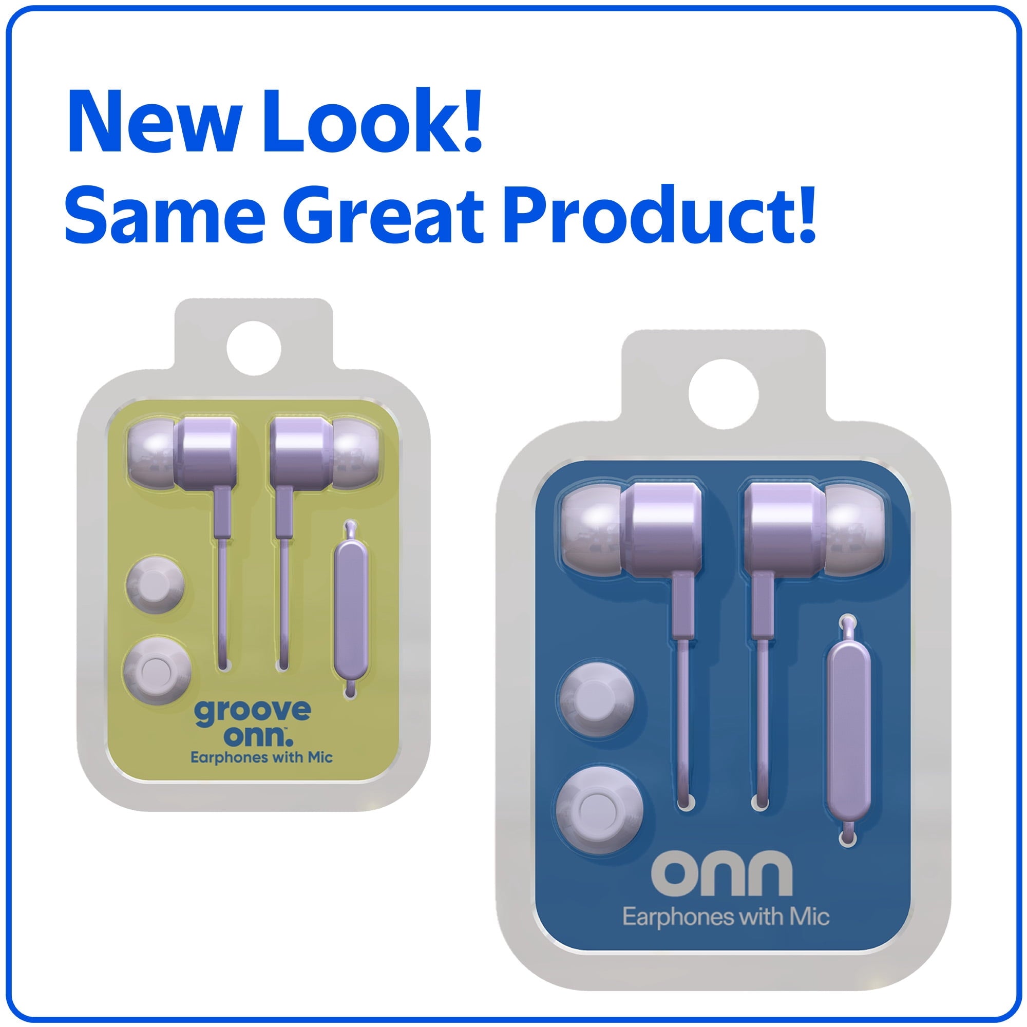 Onn Wired Earphones with Mic and 3.5mm Plug in Black - High-Quality Sound and Comfortable Silicone Ear Tips