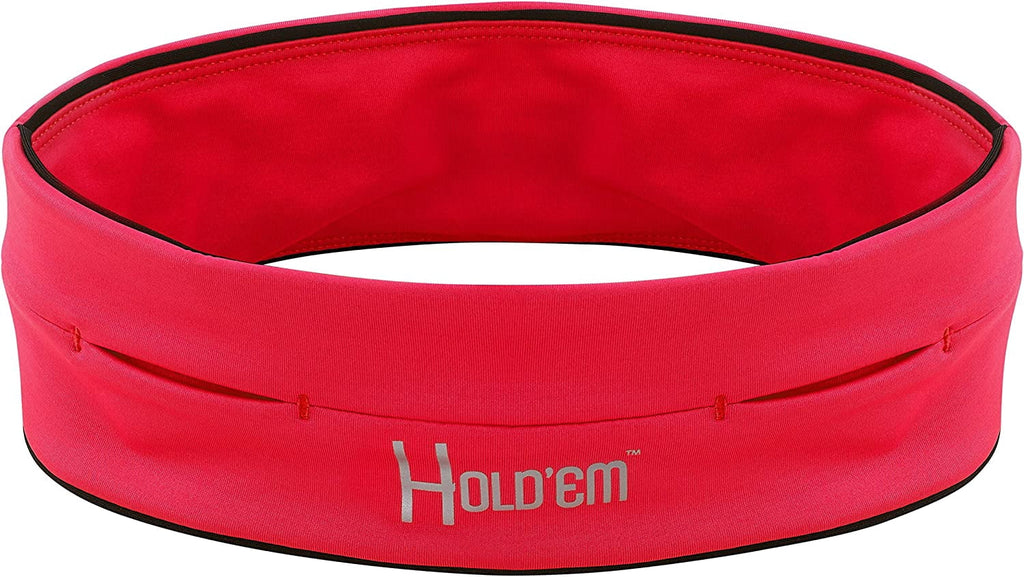 World Best Premium Hold'em Running Belt with Unique Pockets for Unisex Adult - Red