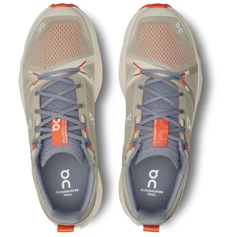 On Running Mens Cloudsurfer Trail 1 Running Shoes Grey Trainers
