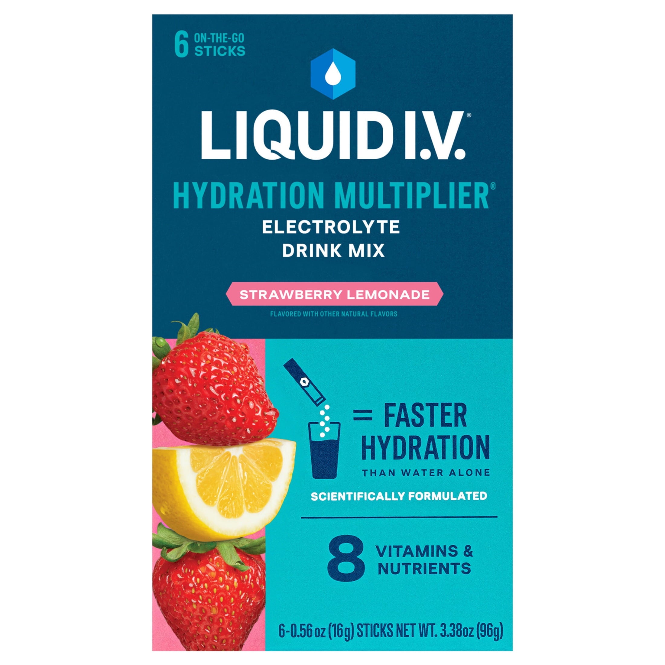 Liquid I.V.® Lemon Lime Hydration Multiplier® Powdered Electrolyte Drink Mix, 6 Count Packets