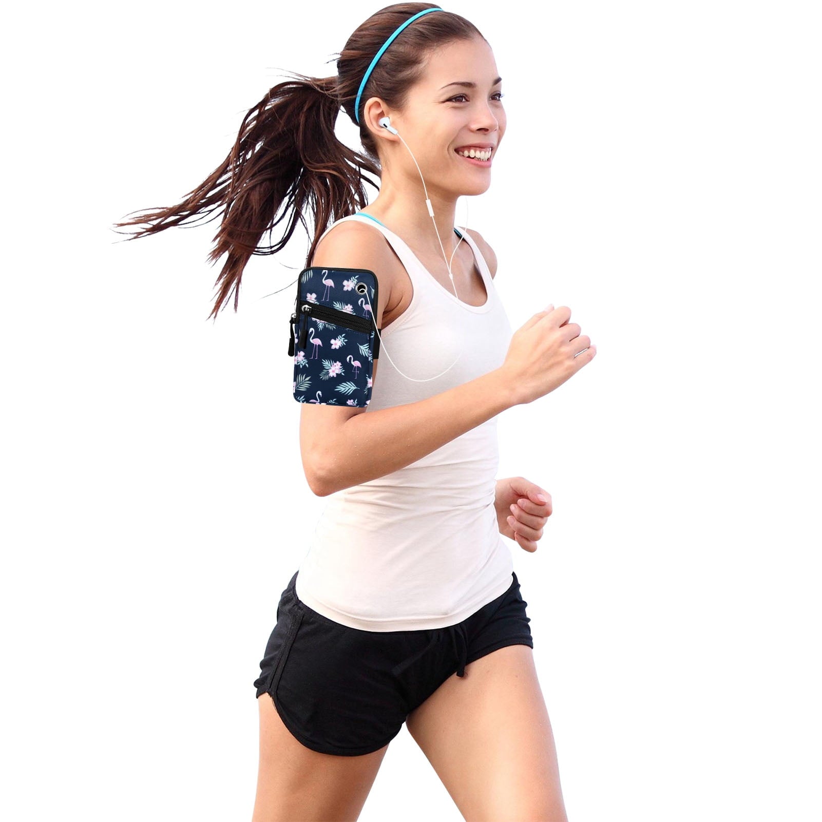 HAWEE Cell Phone Arm Bands Bag for Women Sports Running Pouch Hold Smartphone 6.28 Inches Full-screen, Colorful Flower