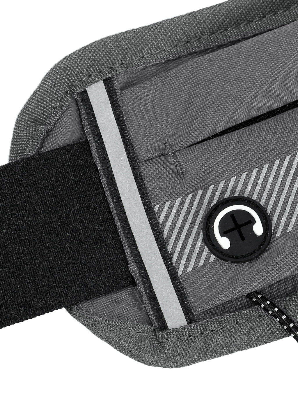 MIER Running Belt Slim Waist Pack with Bib Clips Adjustable Elastic Phone Holder for Fitness Marathon Daily Travel Black