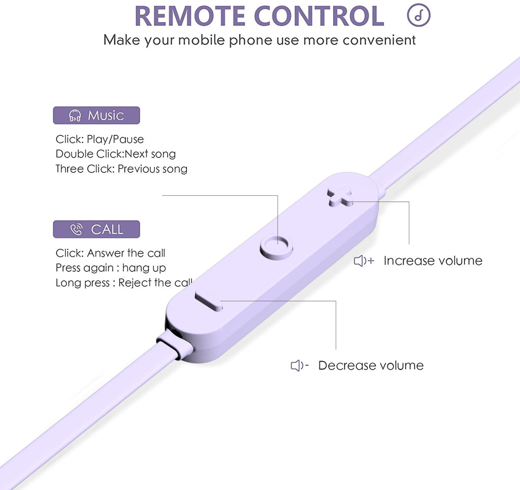 onn Earphones with Lightning Connector, Lilac