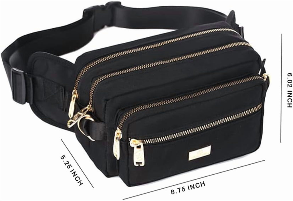 Extra Large Fashion Fanny Pack for Men Women, Waist Bag for Waterproof Hiking Running Biking Gym Outdoor Sports Travel Belt Bag