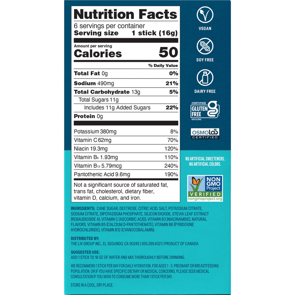 Liquid I.V.® Watermelon Hydration Multiplier® Powdered Electrolyte Drink Mix, 6 Count Packets