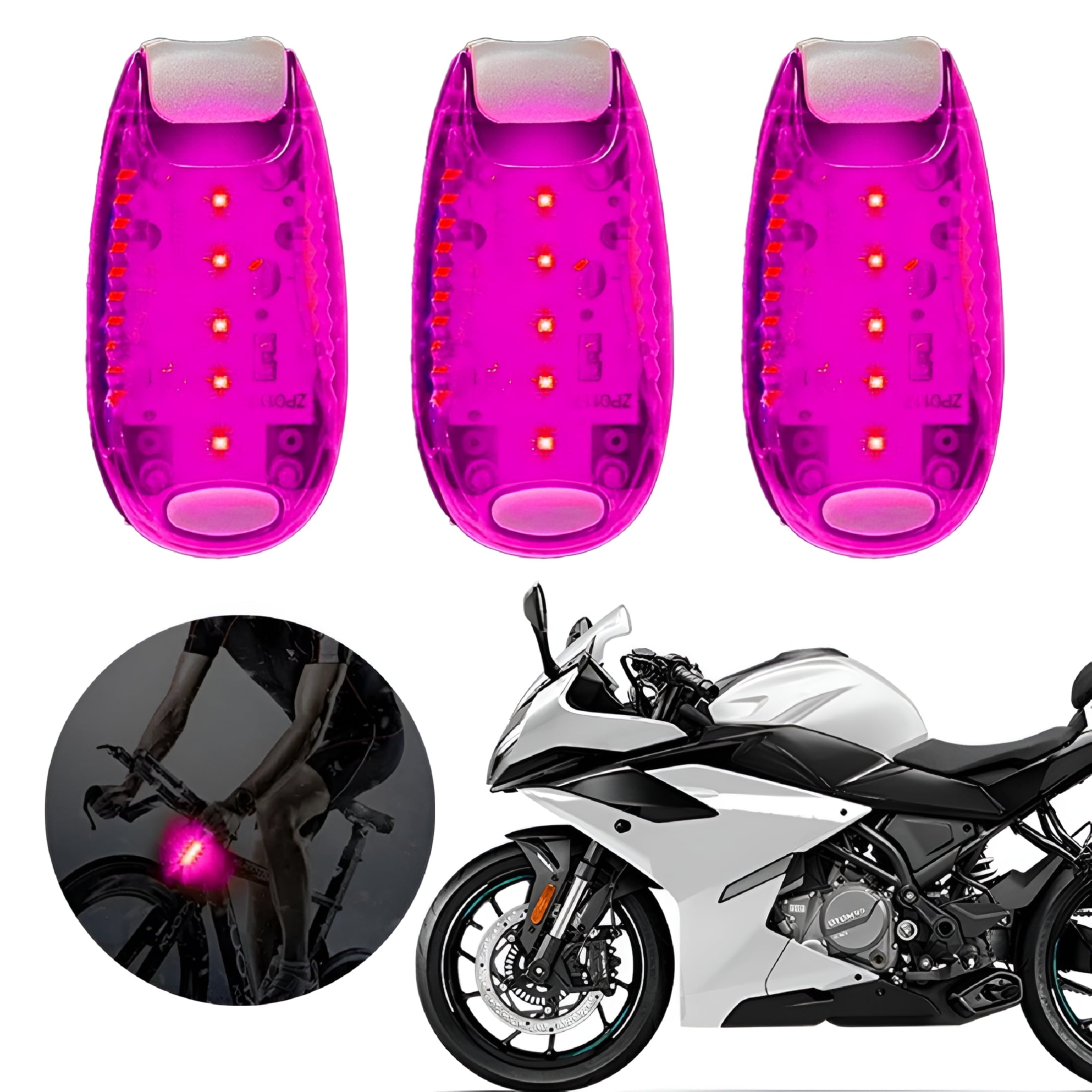 HIBIBUD 2026 New Abs Material Clip-On Led Light for Night Running and Cycling,Portable & Rechargeable Cycling Accessories for Running, Cycling, Walking, Hiking, Outdoor Sports