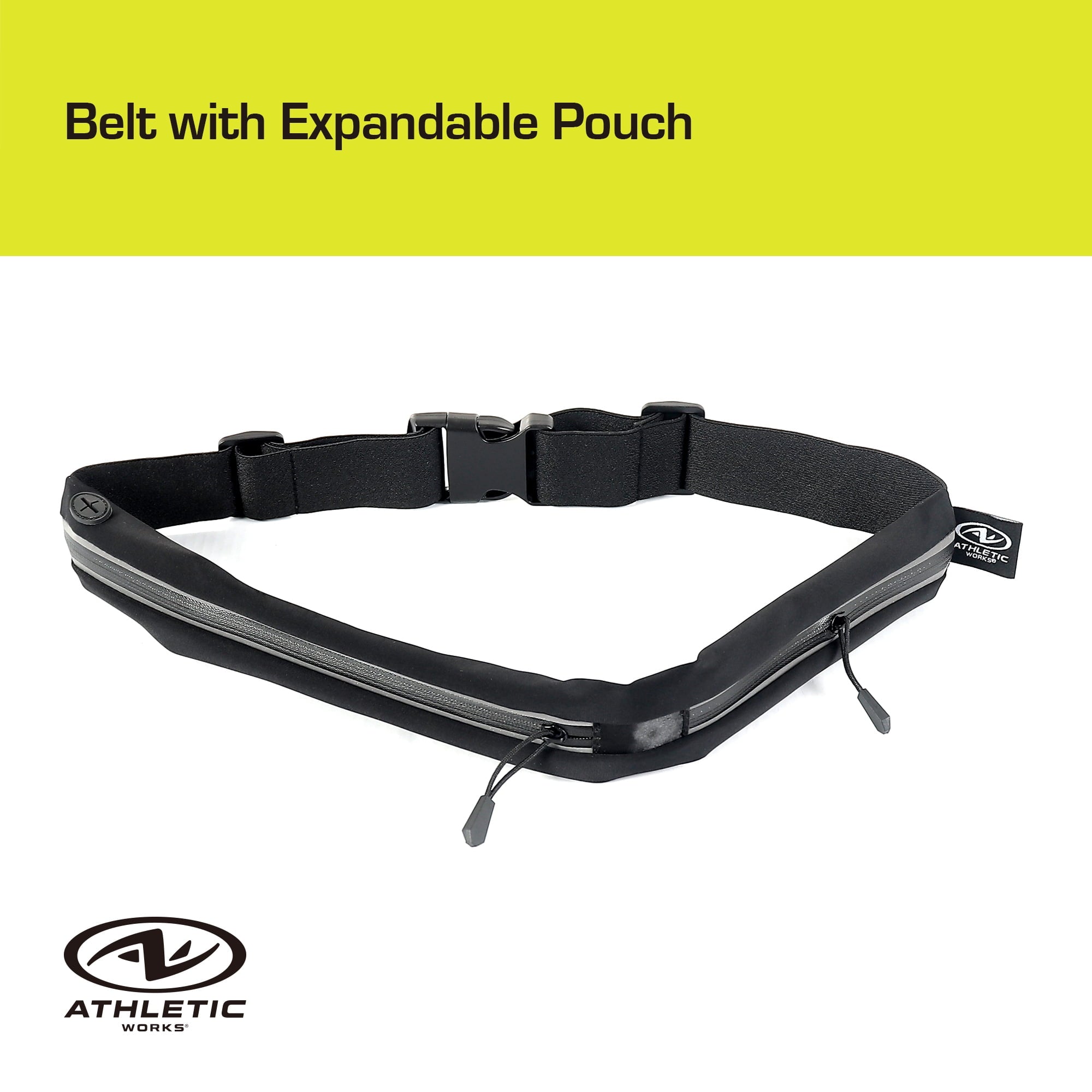 Athletic Works Running Belt with Expandable Bag