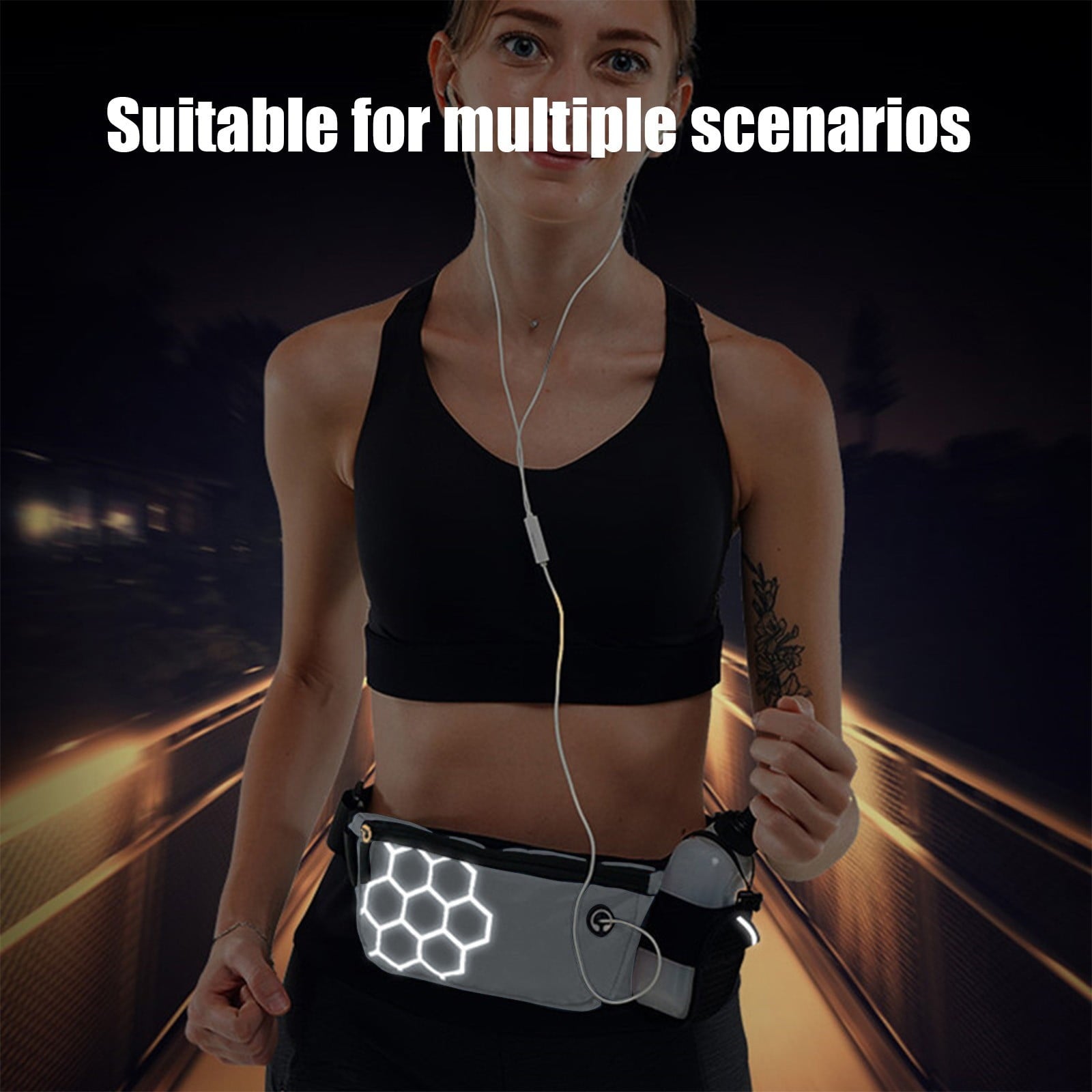Running Waist Pack Hydration Belt Phone Holder, Lightweight Waterproof Secure Storage Marathon Gear, for Running Jogging Hiking Fitness Outdoor Training