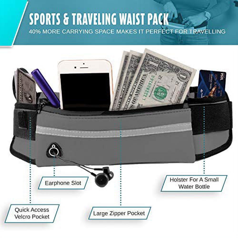E Tronic Edge Running Belt for Women and Men,Adjustable Belt Pouch fits Most Phone